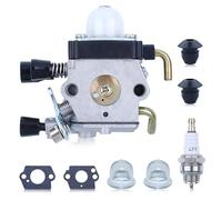 Haishine Carburador para Stihl FS55 FS38 FS55R FS55RC HL45 KM55 FS80 FR85 FH75 FS45 FS46 FS74 FS75 HL75 HS70 C1Q-S63 C1Q-S69 Motor Cortadora Desbrozadora con Junta Bujía Filtro de Esponja Manguera