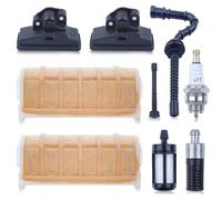 Haishine Filtro de aire MS250 para motosierra Stihl MS 250 025 021 023 MS210 MS230 MS250, pieza de repuesto 1123 120 1613, 1123 120 1612, paquete de 2 con bujía