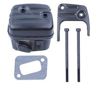 Haishine Silenciador de silenciador de escape con kit de junta de tornillo de soporte para Husqvarna 350 353 346XP 345 340 E EPA motosierra # 503862803 Reemplazar parte