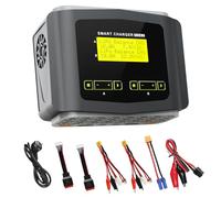 Haisito Cargador de batería de litio RC AC 150 W/DC 240 W, Duo, cargador de LiPo para LiPo/Life/LiHV/Lilon (1-6S), NiMH/NiCD (1-15S), PB, batería inteligente, cargador de equilibrio RC de 10 A