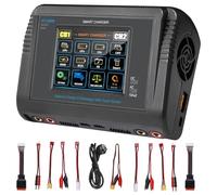 Haisito LiPo - Cargador para pantalla táctil, doble balance, CA 150 W, CC, 240 W, 10 A, para vida útil de iones de litio, NiCd, NiMH, LiHV PB