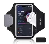 HAISSKY Brazalete Deportivo para Corre con Bolsillo con Cremallera, Móvil Running,Brazalete para Smartphone de Carrera Ajustable para teléfono de hasta 6,9'' para Gimnasio,Ciclismo,Senderismo