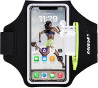 HAISSKY Brazalete Móvil Running Resistente al Sudor,Bolsillo con Cremallera