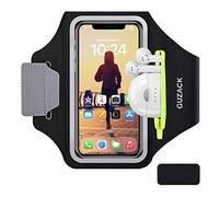 HAISSKY Pulsera deportiva para teléfono móvil con funda para auriculares compatible con iPhone 16/15/14/13/12/11/11 Pro Max Huawei P40 Pro/Samsung Galaxy S20/S10/Note 10 para correr running hasta 6.9"