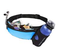 HAISSKY Riñonera Running para Correr Deportiva Impermeable Multifuncional Bolso de Cintura con Portabotellas para iPhone 12 Pro MAX 11 XS MAX,Galaxy S10 para Deportes o Viaje al Aire Libre