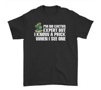HAIT I'm No CactExpert T-Shirt Funny Rude Novelty Joke Men's Women's 's tee Black(Small)