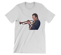 HAIT Miles Davis in Action T-Shirt Jazz Trumpet Legend Sketches in Spain Brew LP White(X-Large)