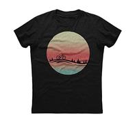 HAIT Mountain Bike in Sun Rise Mens Short Sleeve New Cotton Black T-Shirt Black(Medium)