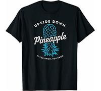 HAIT New Limited Retro Upside Down Pineapple Swinger T-Shirt Black(Medium)