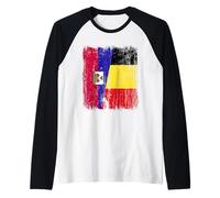 Haití Bélgica Media Bandera Haitiana Belga Jersey Camiseta Manga Raglan