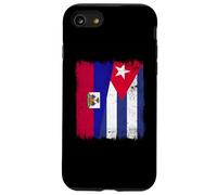 Haití Cuba Media Bandera Herencia Cubana Haitiana Carcasa para iPhone SE (2020) / 7/8