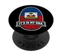 Haití Está En Mi ADN Huella Digital Orgullo del Día de la Bandera de Haití PopSockets PopGrip Adhesivo