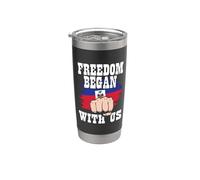 Haití Heritage Month Haitian Pride Freedom Began With Us Vaso térmico de acero inoxidable de doble pared