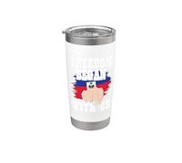Haití Heritage Month Haitian Pride Freedom Began With Us Vaso térmico de acero inoxidable de doble pared