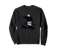 Haiti Strong - Orgullo haitiano Tropical Island Gráfico Sudadera, Unisex para Adultos, Negro, XL
