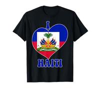 Haitian Pride I Love Port-Au-Prince Bandera de Haití con diseño de corazón Camiseta
