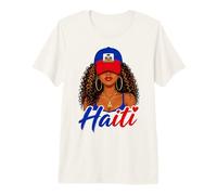 Haitian Princess Haiti Flag Melanin Black Girls Women Camiseta Premium