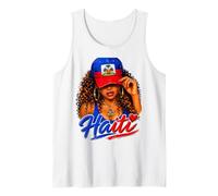 Haitian Princess Haiti Flag Melanin Black Girls Women Camiseta sin Mangas