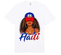 Haitian Princess Haiti Flag Melanin Black Girls Women Comfort Colors Adult Heavyweight T-Shirt
