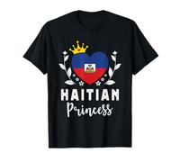 Haitian Princess Haiti Flag Proud Haitian Girl Camiseta