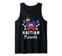 Haitian Princess Haiti Flag Proud Haitian Girl Camiseta sin Mangas