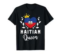 Haitian Queen Haiti Flag Proud Haitian Woman Camiseta