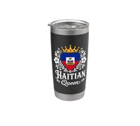 Haitian Queen Haiti Flag Proud Haitian Woman Vaso térmico de acero inoxidable de doble pared