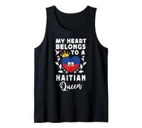 Haitian Queen Haitian Wife Girlfriend Haiti Flag Camiseta sin Mangas