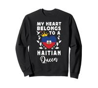Haitian Queen Haitian Wife Girlfriend Haiti Flag Sudadera
