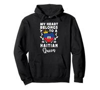 Haitian Queen Haitian Wife Girlfriend Haiti Flag Sudadera con Capucha
