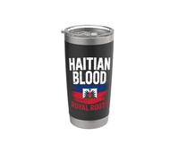 Haitian Roots Día de la Bandera de Haití Vaso térmico de acero inoxidable de doble pared