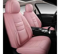 HAITOUR Juego Completo de Fundas de Cuero de Cobertura Completa para Asientos de automóvil, Ajuste Universal para la mayoría de Coches, sedanes, Camiones, SUV con Cuero sintético Impermeable en