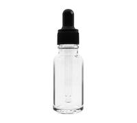 haituoyizhan 1 botella con cuentagotas vacía de ámbar para aceite esencial de cristal, aromaterapia, líquido, color marrón, 5-50 ml, para botellas de pipeta de masaje, recargables (transparente, 5 ml)