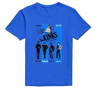 HAIUIKIK Men's Pre Cotton The Kinks T Shirt Size, azul, S