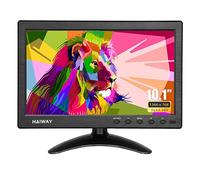 Haiway - Monitor de vigilancia de Seguridad con Mando a Distancia (1024 x 600, Entrada HDMI, 16:9, Altavoces duales Integrados, PC/BNC/VGA/AV/HDMI/USB)