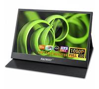 Haiway Monitor portátil, monitor de 15.6 pulgadas para laptop 1080P FHD IPS externo segundo monitor, USB C HDMI monitor de juegos para PS4 Xbox Switch, altavoces duales, monitor de viaje para PC,