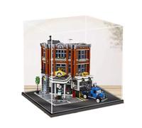 HAIWENFEIQI Caja expositora acrílica para estación de reparación de automóviles Lego 10264, caja de exhibición transparente a prueba de polvo, compatible con kit de construcción Lego 10264 (modelo no