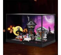 HAIWENFEIQI Caja expositora acrílica para Lego 21351 El extraño mundo de Navidad, funda transparente a prueba de polvo, compatible con kit de construcción Lego 21351