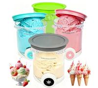 HAIWILL 4 piezas de repuesto para contenedor Ninja Swirl NC701EU 480ML libre de BPA y apto para lavavajillas, vasos y tapas compatibles con contenedor Ninja Creami Swirl, para NC701EU accesorios de