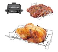 HAIWILL Spareribs - Soporte para barbacoa para Ninja Woodfire OG850EU OG901EU en forma de V, soporte para pollo compatible con Ninja Woodfire Pro XL y la mayoría de las barbacoas ahumadoras, para