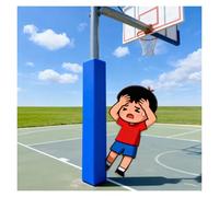 HAIXHX Almohadillas Protectoras para Postes de Baloncesto de 4, 5, 6, 7 y 8 pies de Altura, Almohadillas envolventes para Postes de Exterior(H6ft/1.8mH,6.5X6.5(16X16CM))