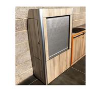 HAIXHX Puerta Plegable Armario pequeño Enrollable con Puertas Plegables, Armario Flexible abatible con Puertas de persiana Lateral para Especias, Salsas o Productos(28x36” (71.1x91.4cm))