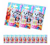 HAIYMA® 25 Bolsas Cumpleaños Infantil |,Bolsitas cumpleaños infantiles para Celebraciones,Comuniones,Bodas,Eventos,Fiestas con un diseño en 3D(PERRITOS Y GATITOS).