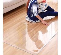 haiyusm Alfombrilla Transparente para Silla Alfombrilla Transparente para Silla para Suelos Duros de Comedor Mostradores de Cocina Antideslizante PVC 1.0mm (Transparent,90cm×150cm)