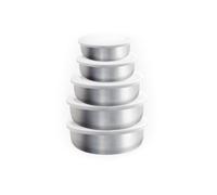 HAIZEA BY MARTÍN BERASATEGUI Set de envases de acero inoxidable con tapa. default Variante única