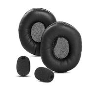 HAIZEEN Almohadillas para Auriculares Compatibles con Sennheiser PC8 PC7 PC5 PC3 PC2 PC131 Mono USB Headsets Almohadillas de Repuesto (Cuero de proteína/Espuma de Memoria)