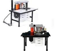 HaiZethonic Chapadora Cantos Portátil Alta Resistencia 1200W,con Control Velocidad 2 a 6 M/Min,Curva Y Recta,Encoladora Doble Cara,para Madera Contrachapada/PVC/Abs Black