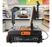 HaiZethonic Tpv Tactil Hosteleria,Caja Registradora con Ticket,15,6" Doble Pantalla,Impresora Térmica,Escáner Portátil,Gestión Pedidos,Pago Cobro,Restaurante/Bar,Comerciantes Single-128GB