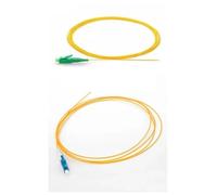 HAIZHI 50 uds. 100 uds. 200 uds. Latiguillo de Fibra óptica LC de 0,9 mm SM LC/UPC LC/A de 1,5 m, Cable Amarillo de Fibra óptica de 9/125 µm OS1 OS2(LC APC 50pcs)