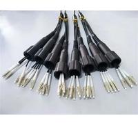 HAIZHI Cable de conexión blindado de 12 núcleos OM3 TPU, 100 m, 120 m, 150 m, con Tambor PCD310, 12C SC, LC, FC, ST, Puente multimodo for Exteriores, 6 mm(OM3 100m ST-ST)
